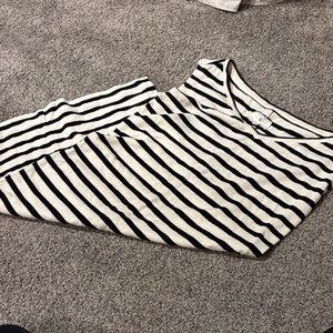 Lou & Grey Black & White Striped Long Sleeve Top